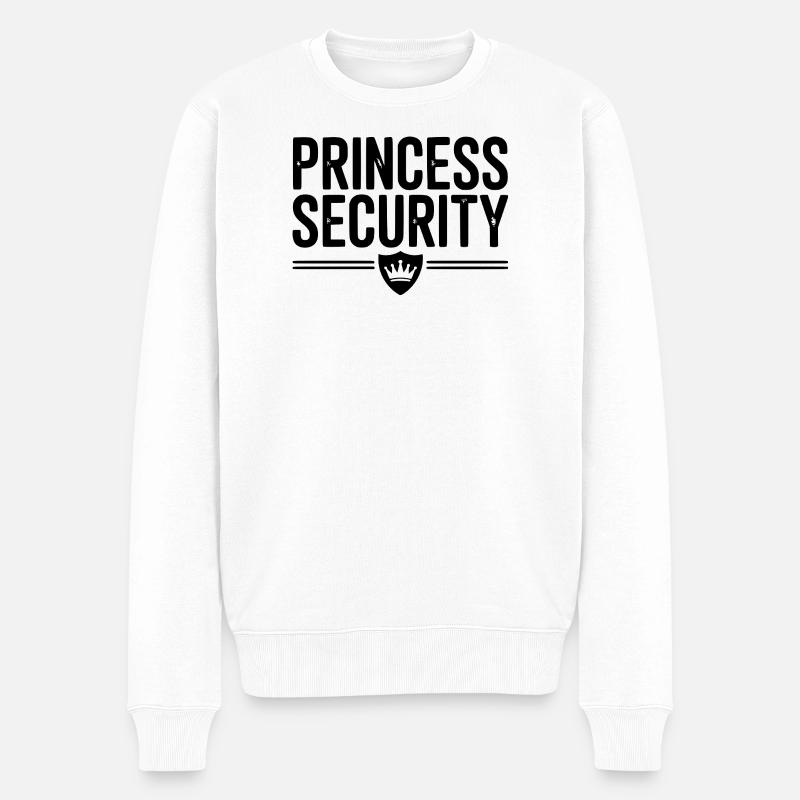 Prinzessin Sicherheit - Männer Premium Bio Pullover - Weiß
