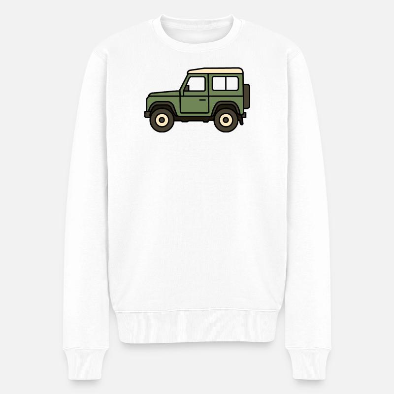 Geländewagen - Männer Premium Bio Pullover - Weiß