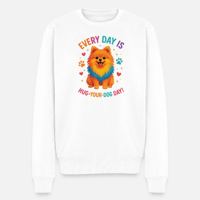 Spitz nain - Pull Premium bio Homme - blanc