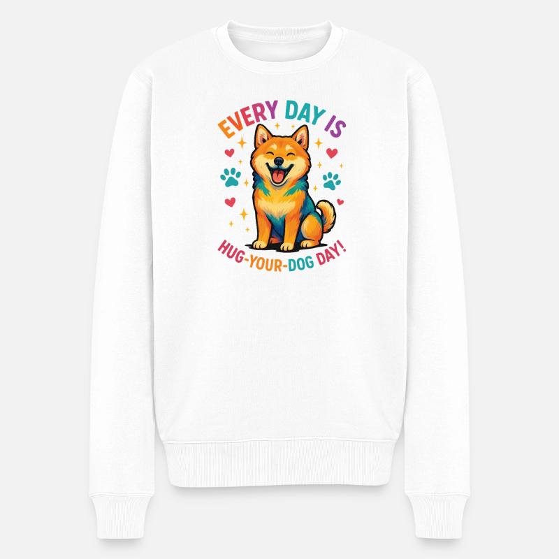 Shiba Inu - Männer Premium Bio Pullover - Weiß