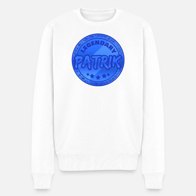 Geschenk für Patrik - Männer Premium Bio Pullover - Weiß