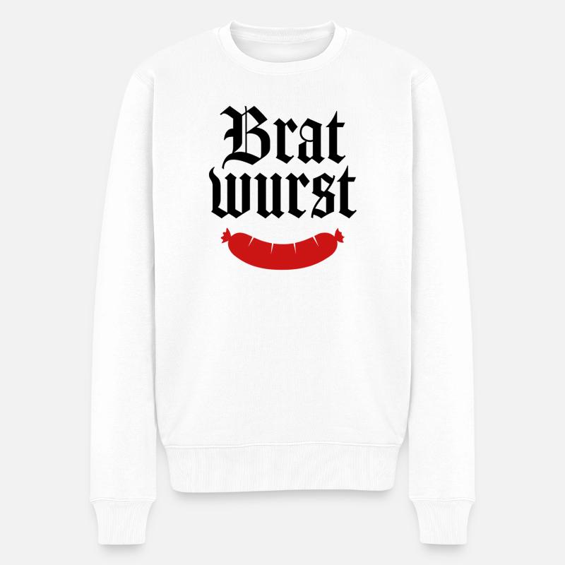 Bratwurst - Pull Premium bio Homme - blanc