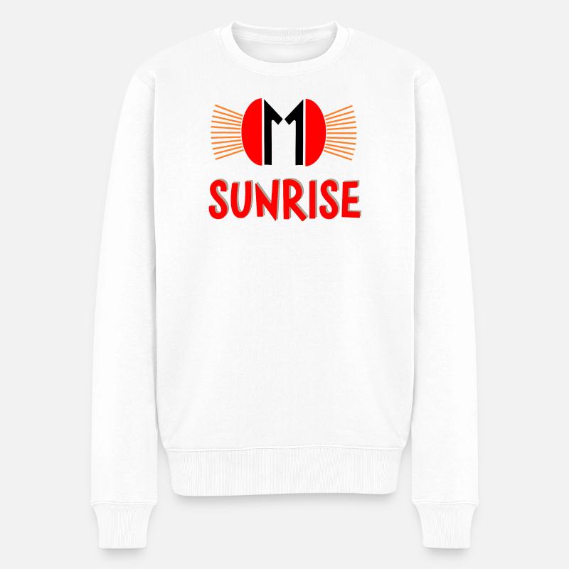 Conception du logo Sunrise Bold - Pull Premium bio Homme - blanc