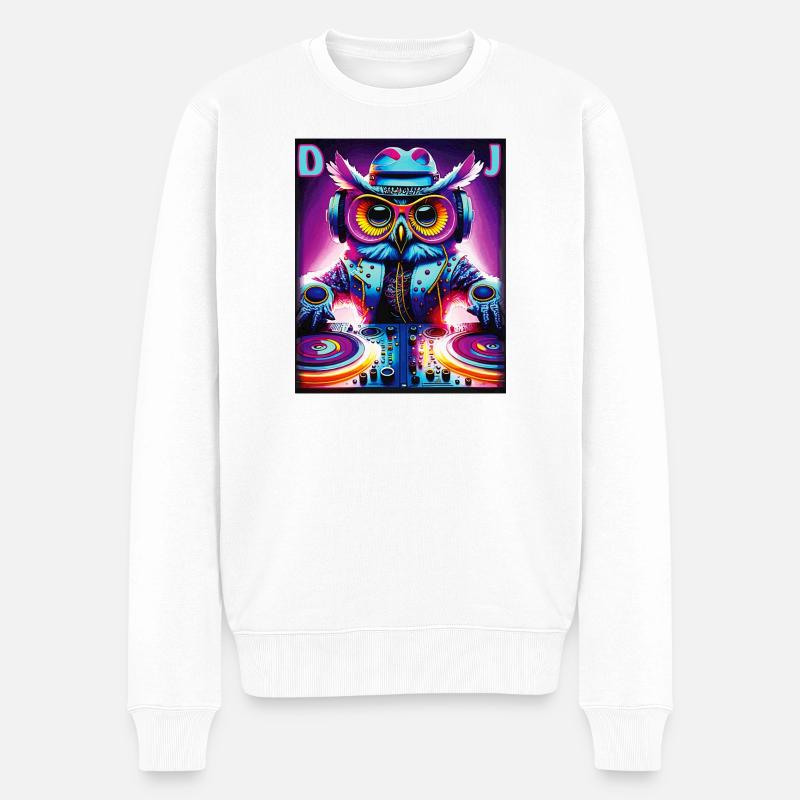 EULE DJ - Männer Premium Bio Pullover - Weiß