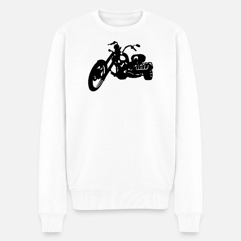 Trike - Männer Premium Bio Pullover - Weiß