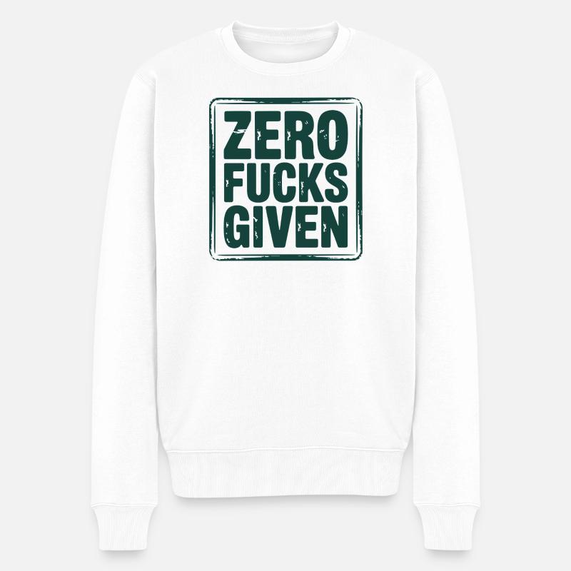 Entspanntes, rebellisches Statement-Design - Männer Premium Bio Pullover - Weiß