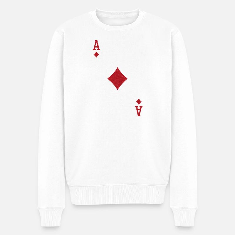 Ass Karo  - Männer Premium Bio Pullover - Weiß