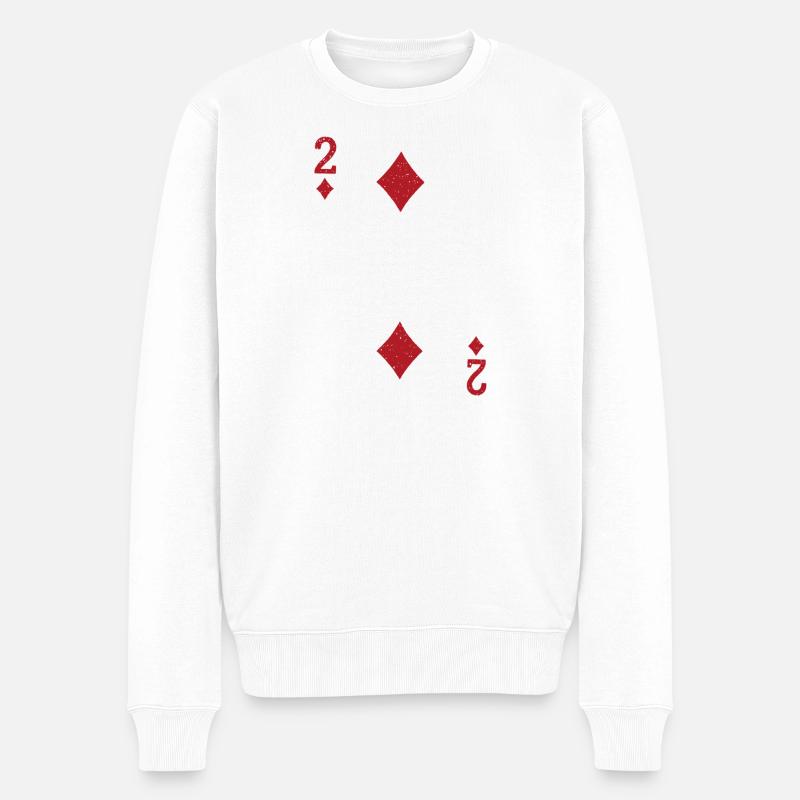 Carte 2 Diamants Doppelkopf Romme - Pull Premium bio Homme - blanc