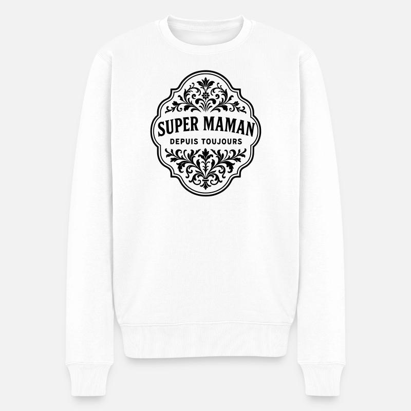 Für immer eine großartige Mutter - Männer Premium Bio Pullover - Weiß
