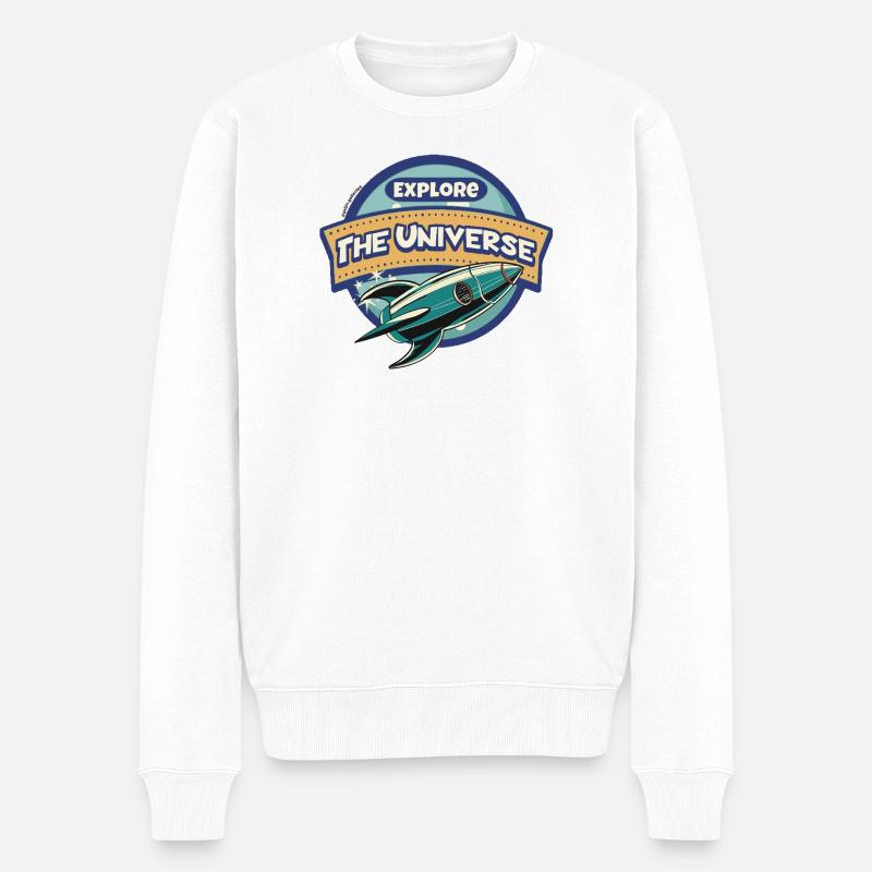 Space Explorer - Explorez l’Univers - Pull Premium bio Homme - blanc