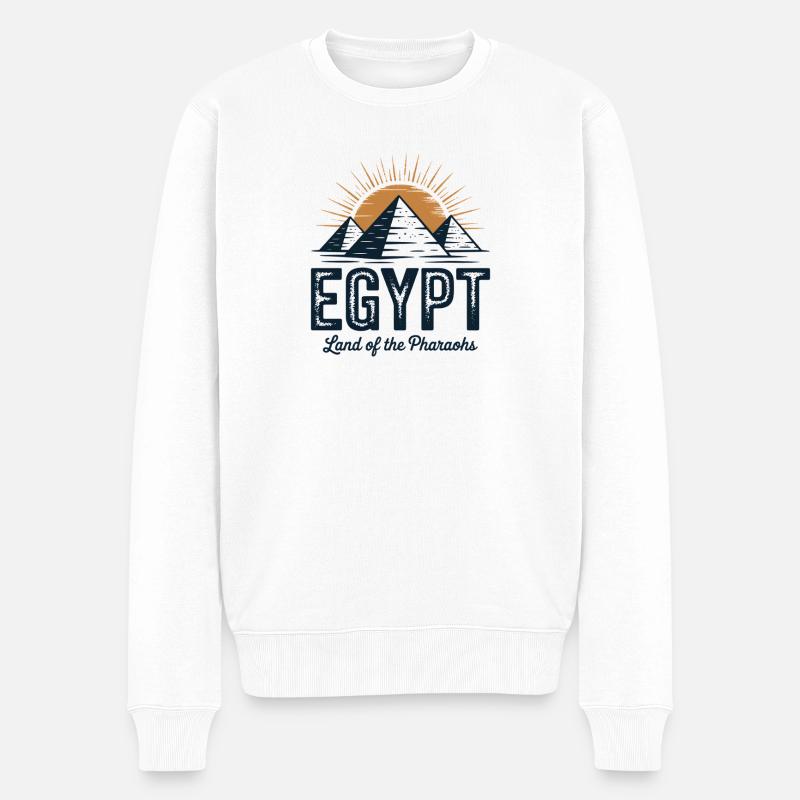 Terre des pharaons Pyramide d'Égypte - Pull Premium bio Homme - blanc