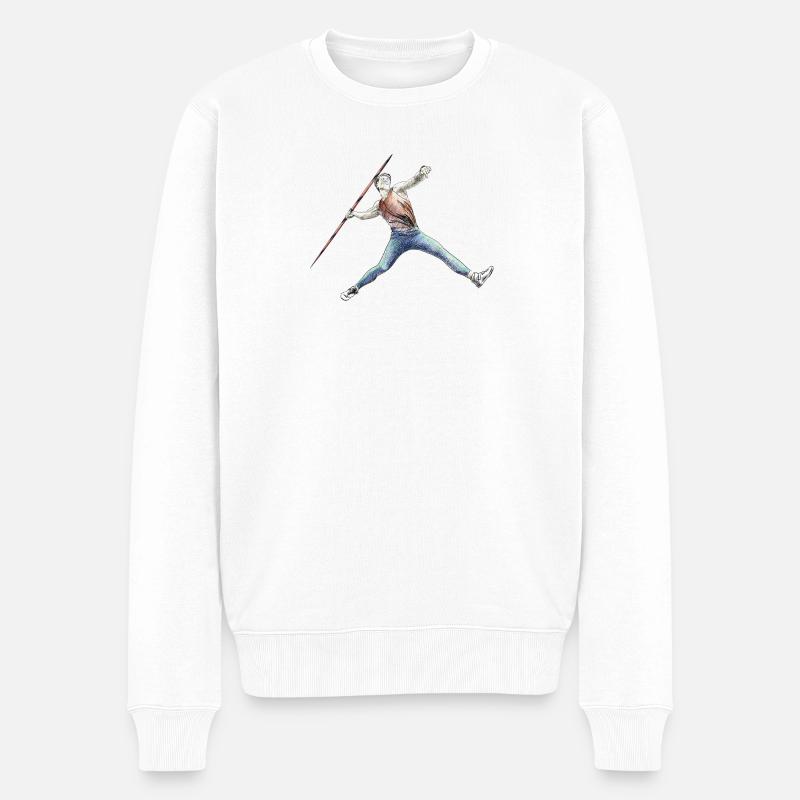 Lancer du javelot - Pull Premium bio Homme - blanc