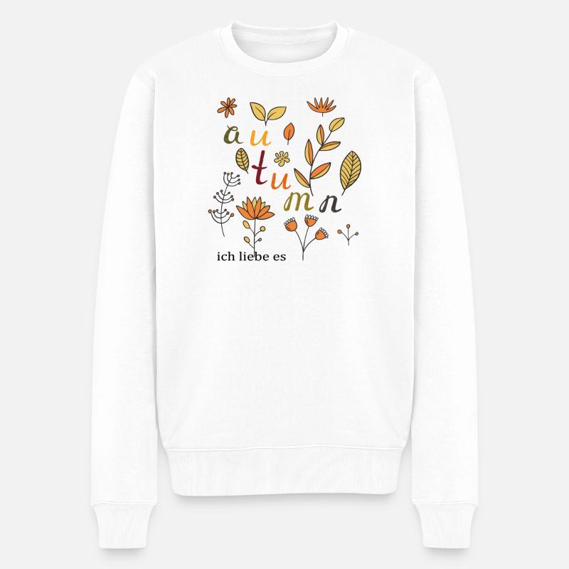 Automne - Pull Premium bio Homme - blanc