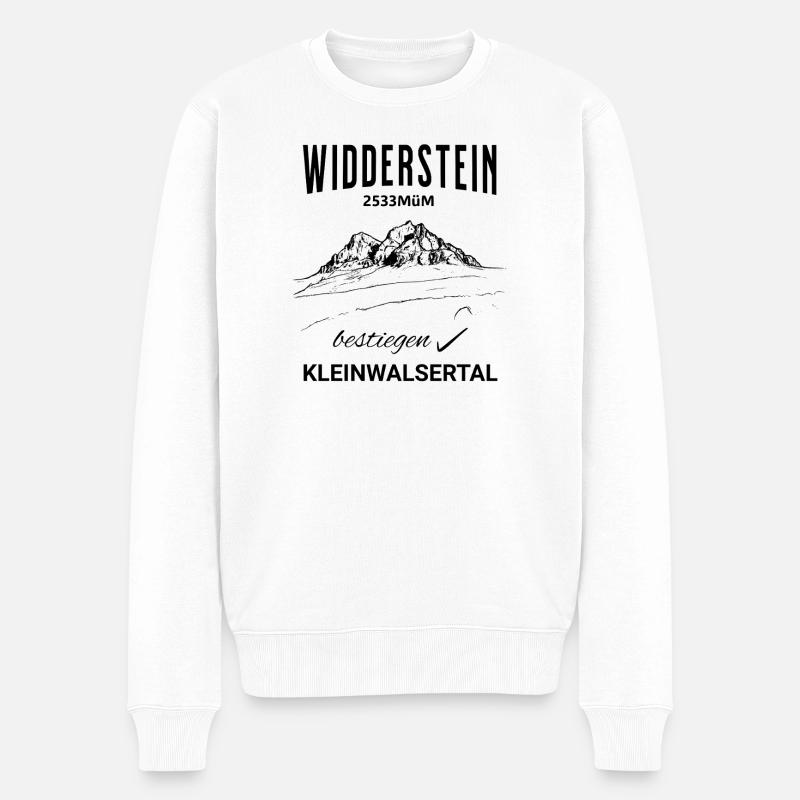 Widderstein Kleinwalsertal Alpes d'Allgäu - Pull Premium bio Homme - blanc