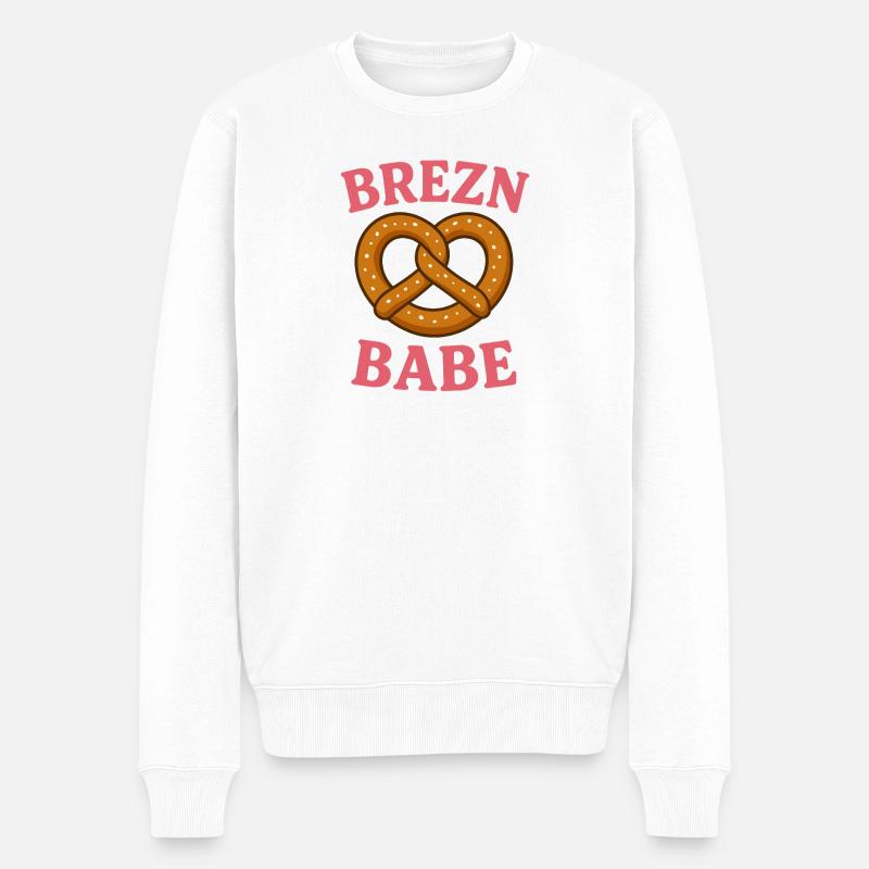 Brezn Babe Shirt - Männer Premium Bio Pullover - Weiß