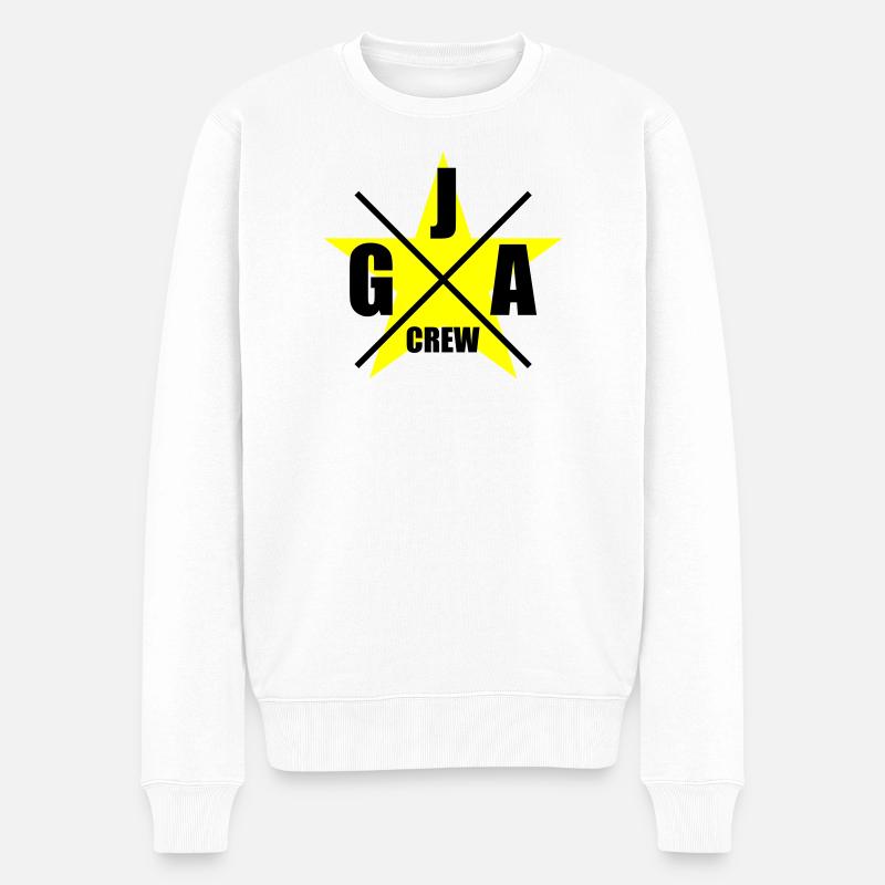 Jga Crew - Männer Premium Bio Pullover - Weiß