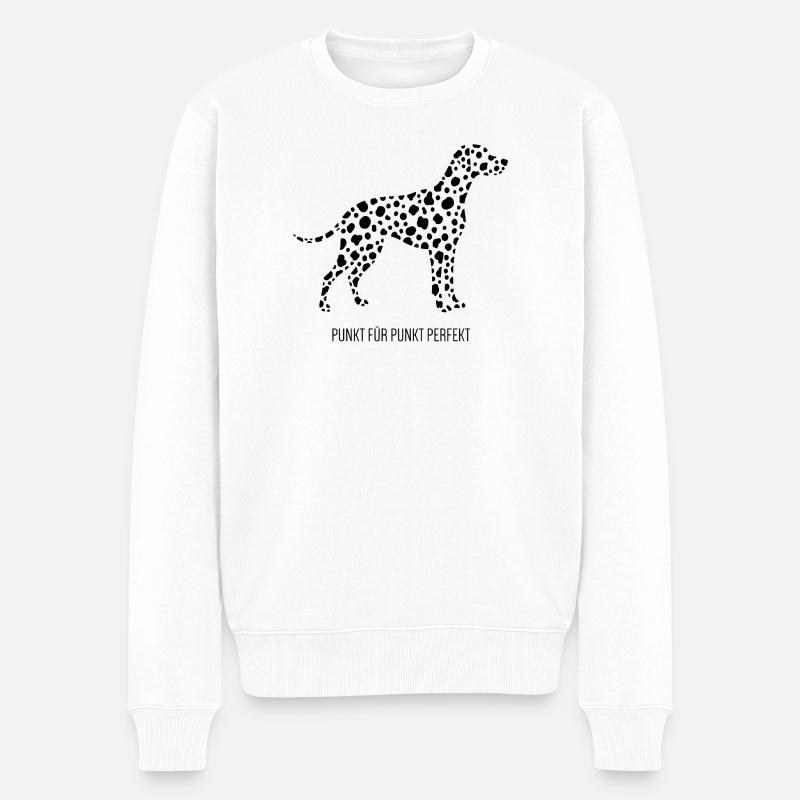 Point par point, des dalmatiens parfaits - Pull Premium bio Homme - blanc