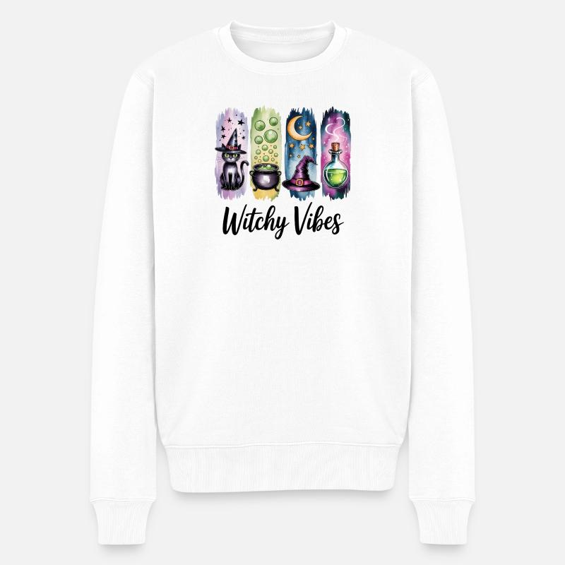 Magische Hexen-Vibes-Trank-Kollektion - Männer Premium Bio Pullover - Weiß