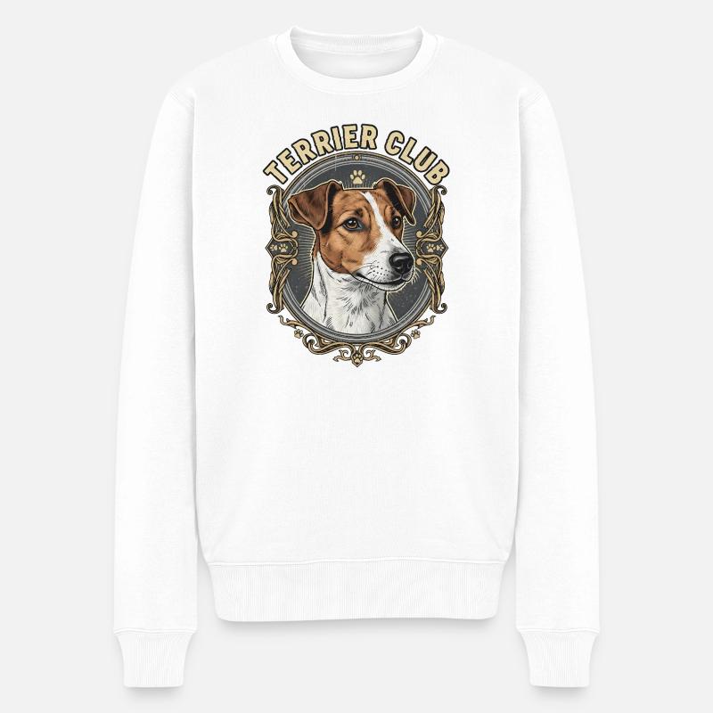 Jack Russell Terrier Club Vintage Portrait - Pull Premium bio Homme - blanc