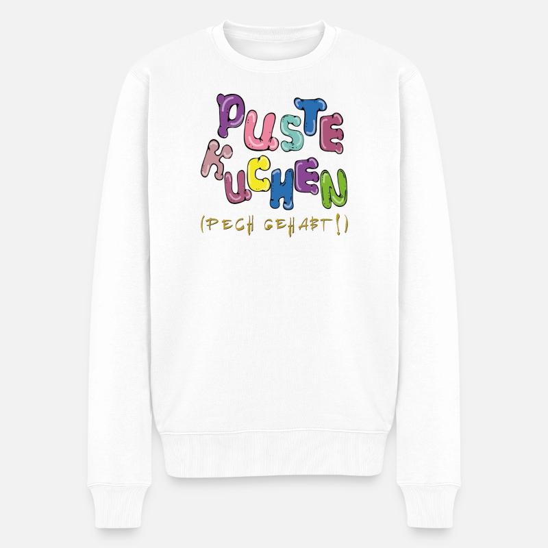 Pustekuchen - Männer Premium Bio Pullover - Weiß