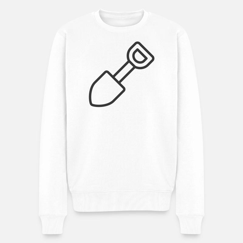 Schaufel-Symbol - Männer Premium Bio Pullover - Weiß