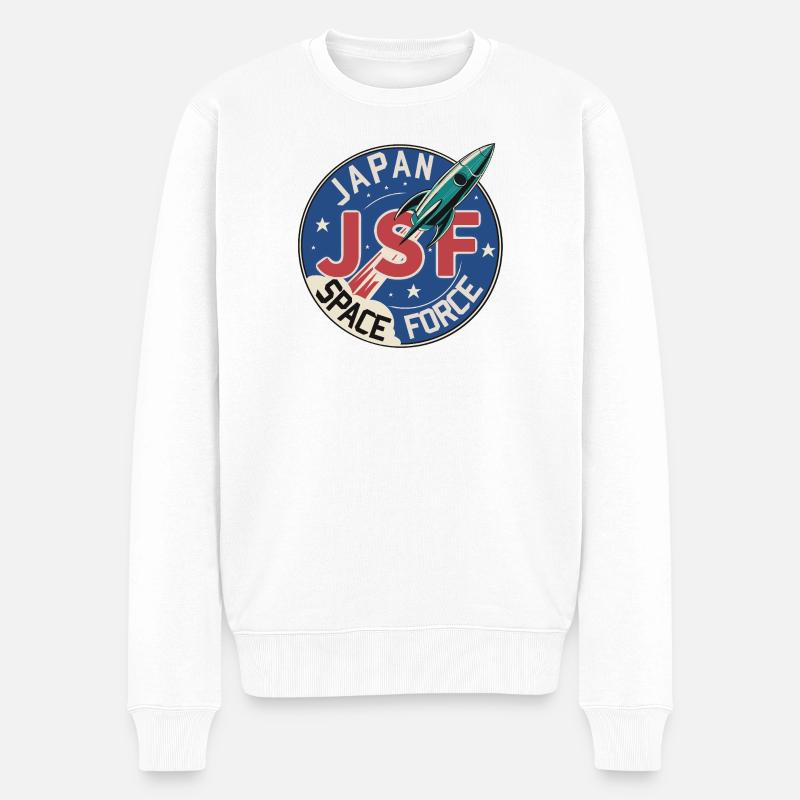 Japan Space Force  - Männer Premium Bio Pullover - Weiß