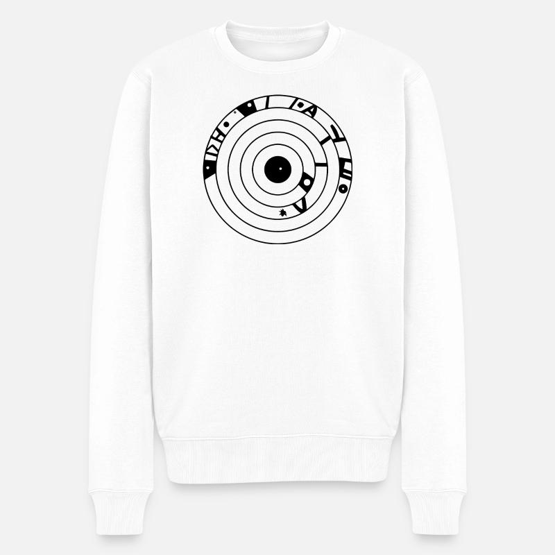 Kosmische Chiffre Kornkreis - Männer Premium Bio Pullover - Weiß