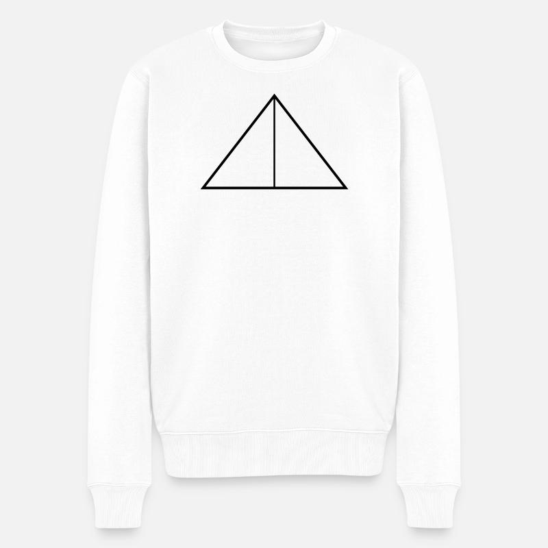 Von Pflanzen inspiriertes geometrisches Design - Männer Premium Bio Pullover - Weiß