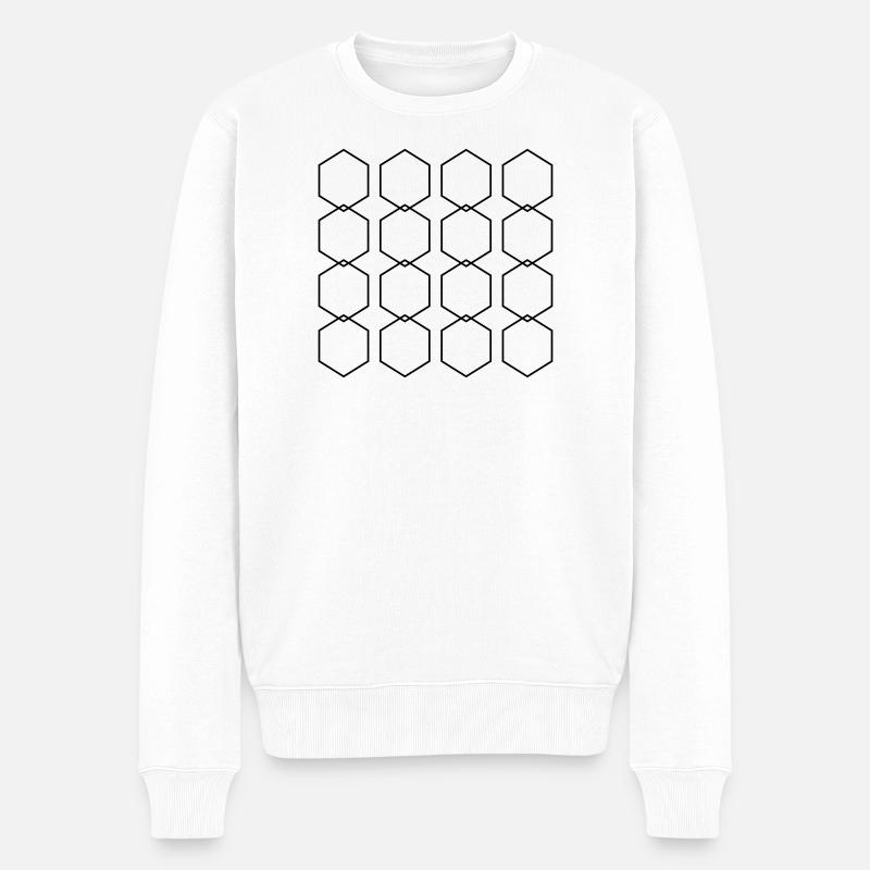 Abstract Pattern - Men's Premium Organic Jumper - white