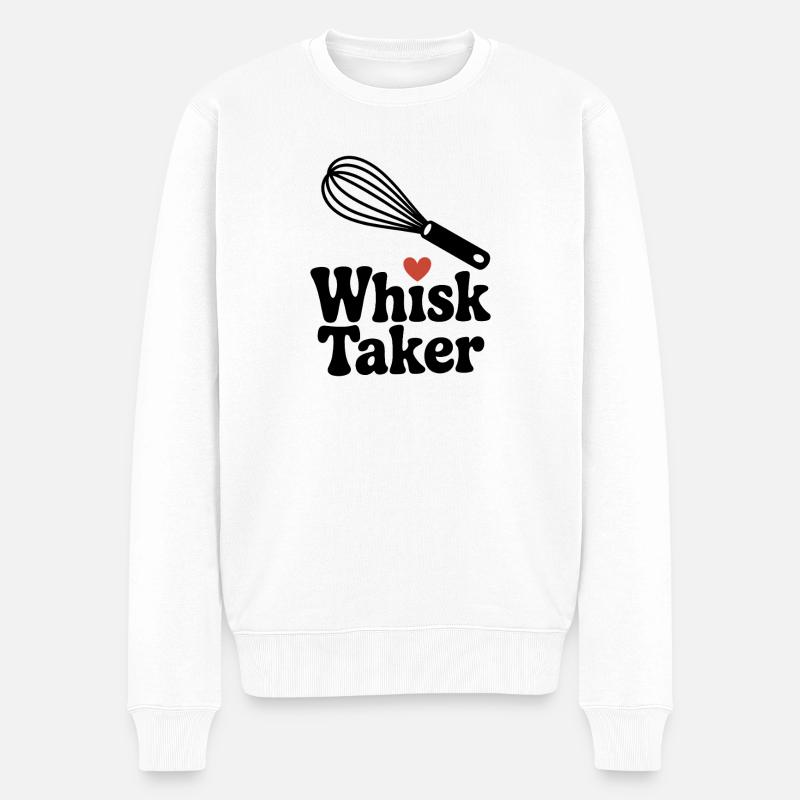 Schneebesen Taker - Männer Premium Bio Pullover - Weiß