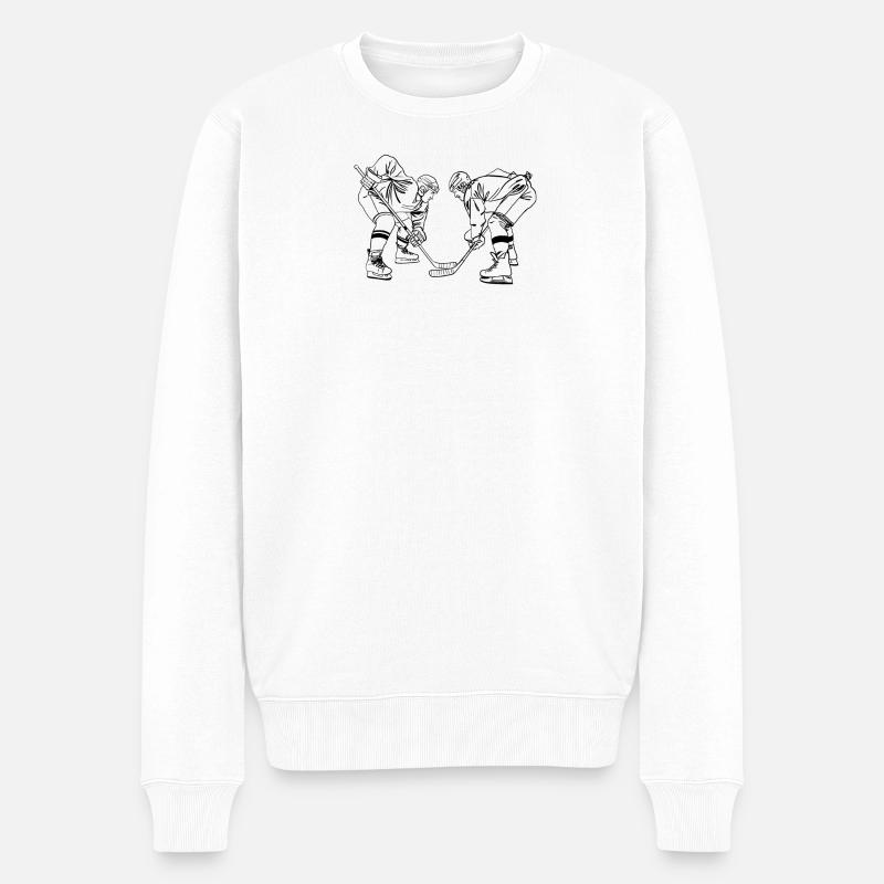 face-off - Männer Premium Bio Pullover - Weiß