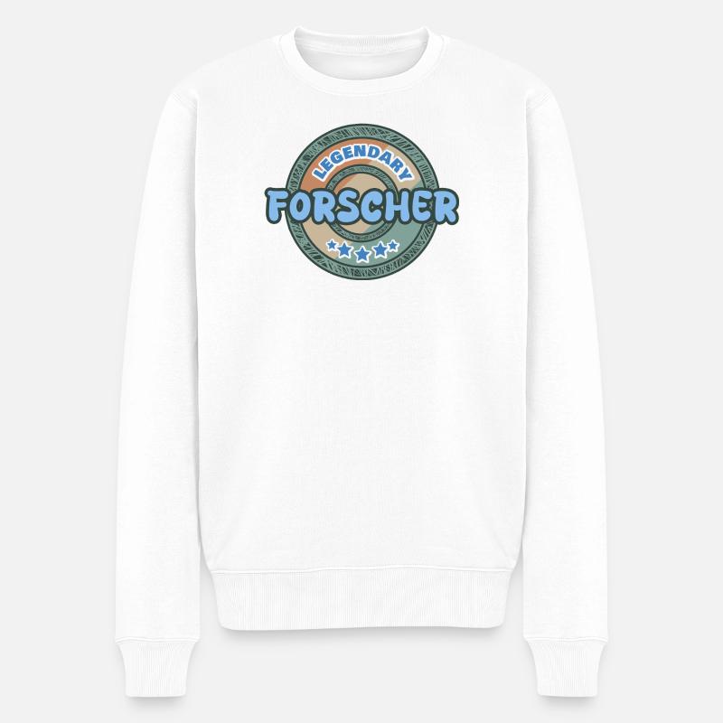 Forscher als Geschenkidee - Männer Premium Bio Pullover - Weiß