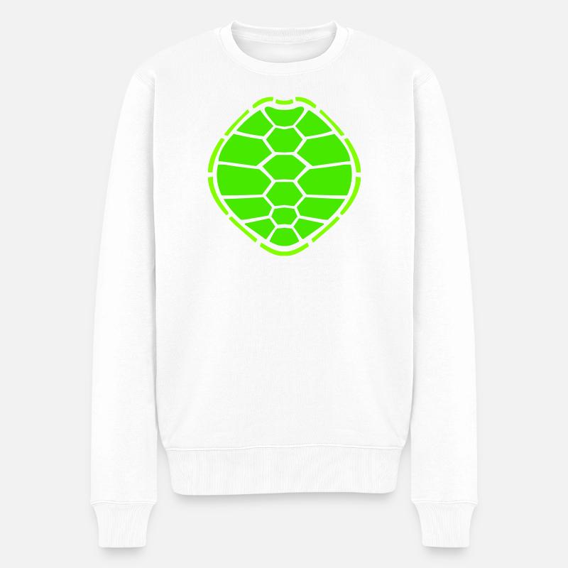 Turtle shell pattern turtle icon cool - Men's Premium Organic Jumper - white