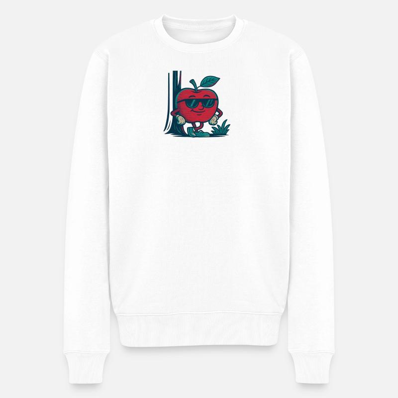Glich Apfel - Männer Premium Bio Pullover - Weiß