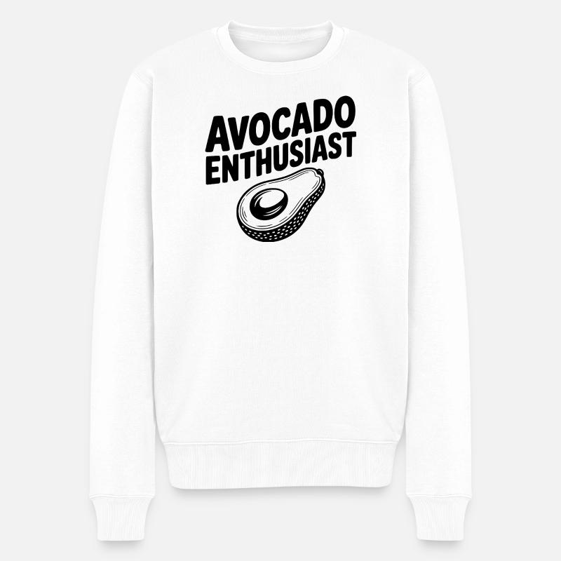 Avocado-Enthusiast - Männer Premium Bio Pullover - Weiß