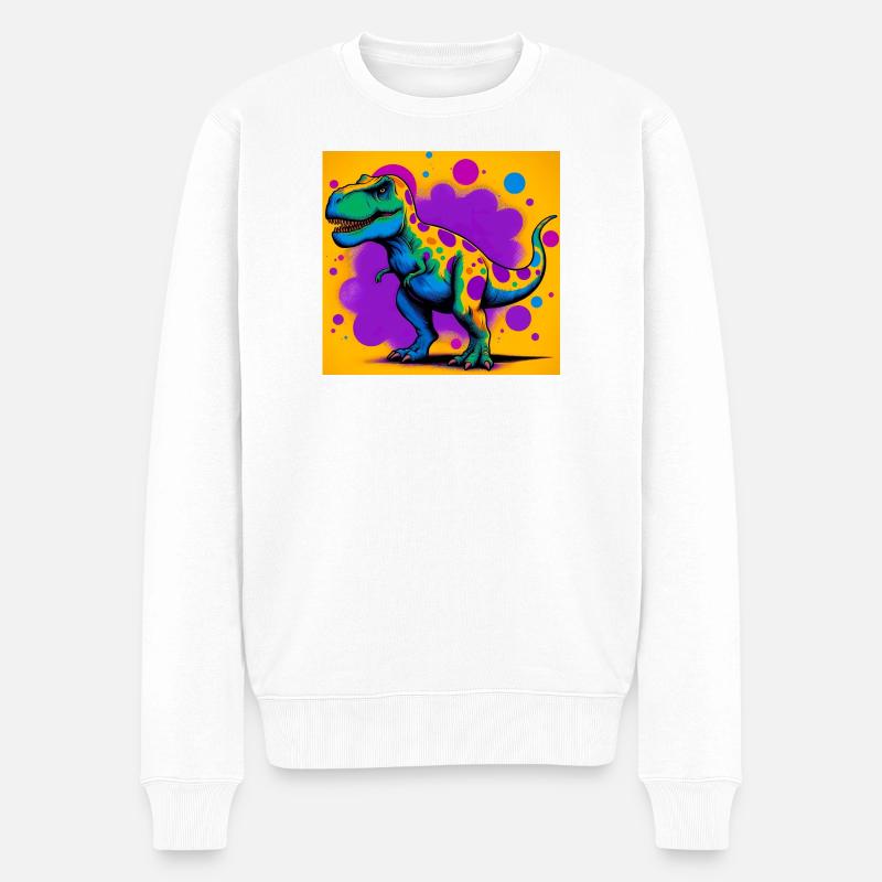 dinosaure - Pull Premium bio Homme - blanc
