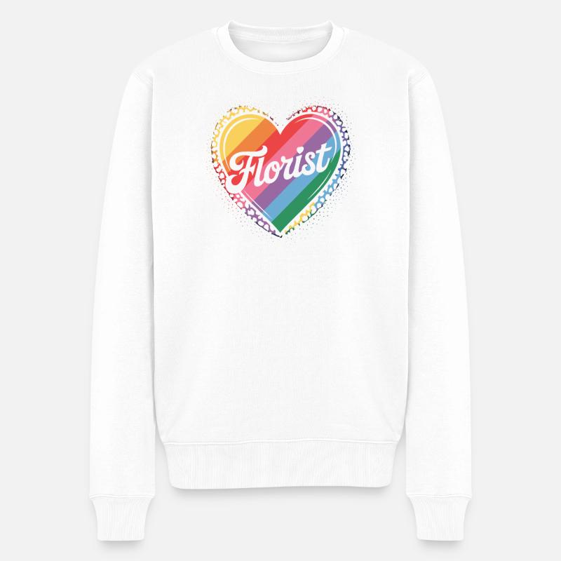 Florist Floristik - Männer Premium Bio Pullover - Weiß