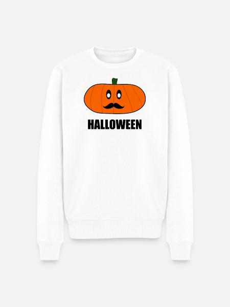 HALLOWEEN. PUMPKIN. HALLOWEEN PUMPKIN - Men's Premium Organic Jumper - white