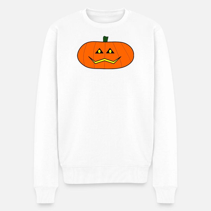 HALLOWEEN. CITROUILLE. CITROUILLE HALLOWEEN - Pull Premium bio Homme - blanc
