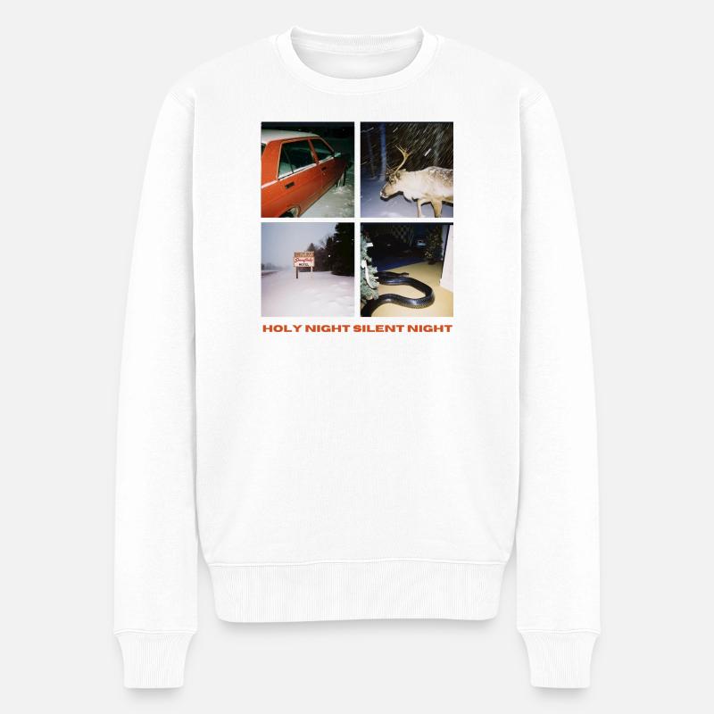 Stille Nächte Weihnachten - Männer Premium Bio Pullover - Weiß