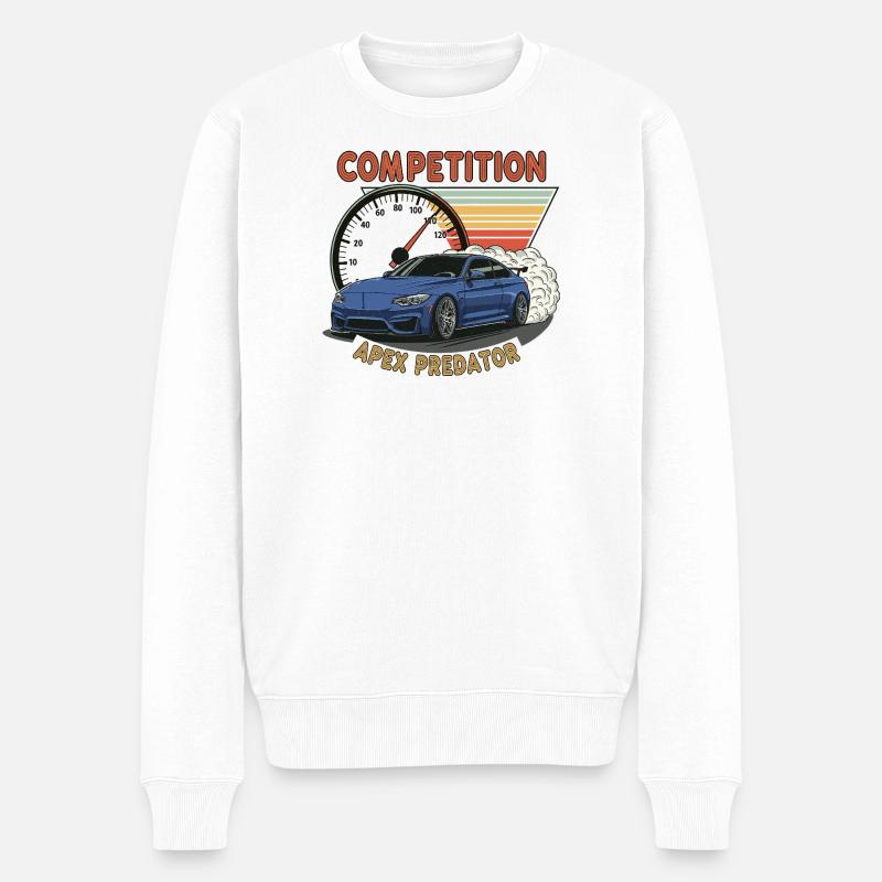 Voiture de drift de compétition - Pull Premium bio Homme - blanc
