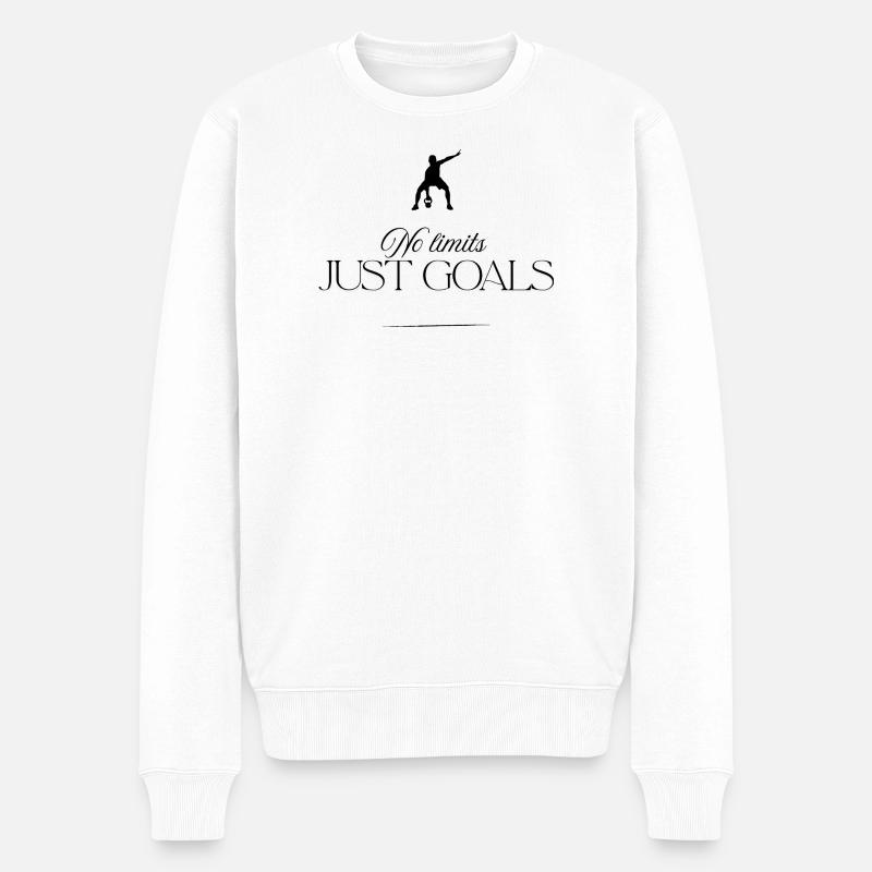 No limits- just goals - Pull Premium bio Homme - blanc