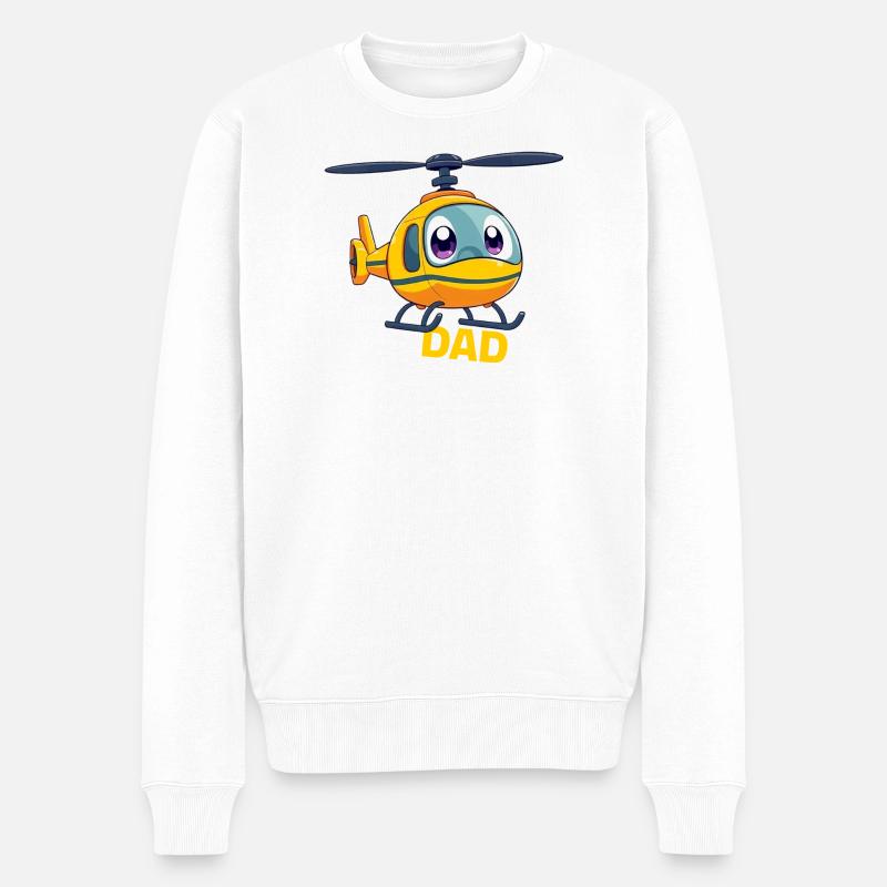 Papa hélicoptère - Pull Premium bio Homme - blanc