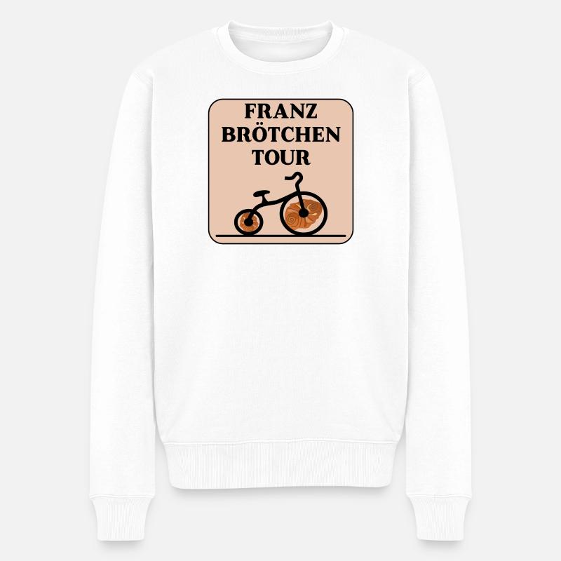 FAHRRADSPEICHEN RAD FRANZBRÖTCHEN TOUR - Männer Premium Bio Pullover - Weiß