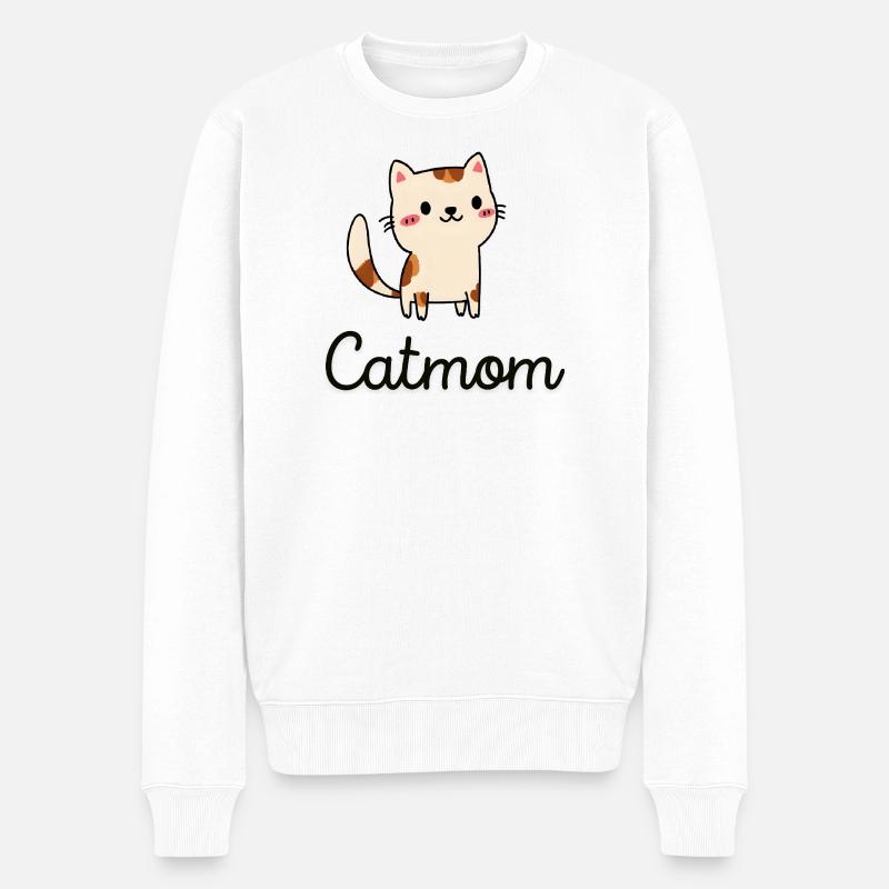Design de chat mignon avec charme - Pull Premium bio Homme - blanc