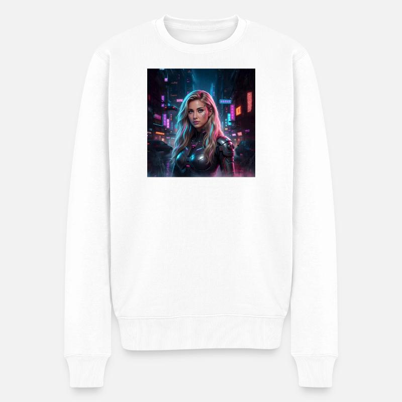 Cyber Maxima 0.1 - Männer Premium Bio Pullover - Weiß