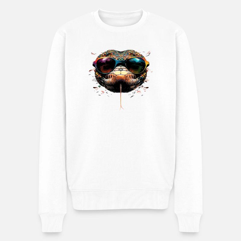 snake, python, cobra, rattlesnake, snakes - Men's Premium Organic Jumper - white