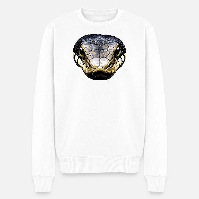 snake, python, cobra, rattlesnake, snakes - Men's Premium Organic Jumper - white