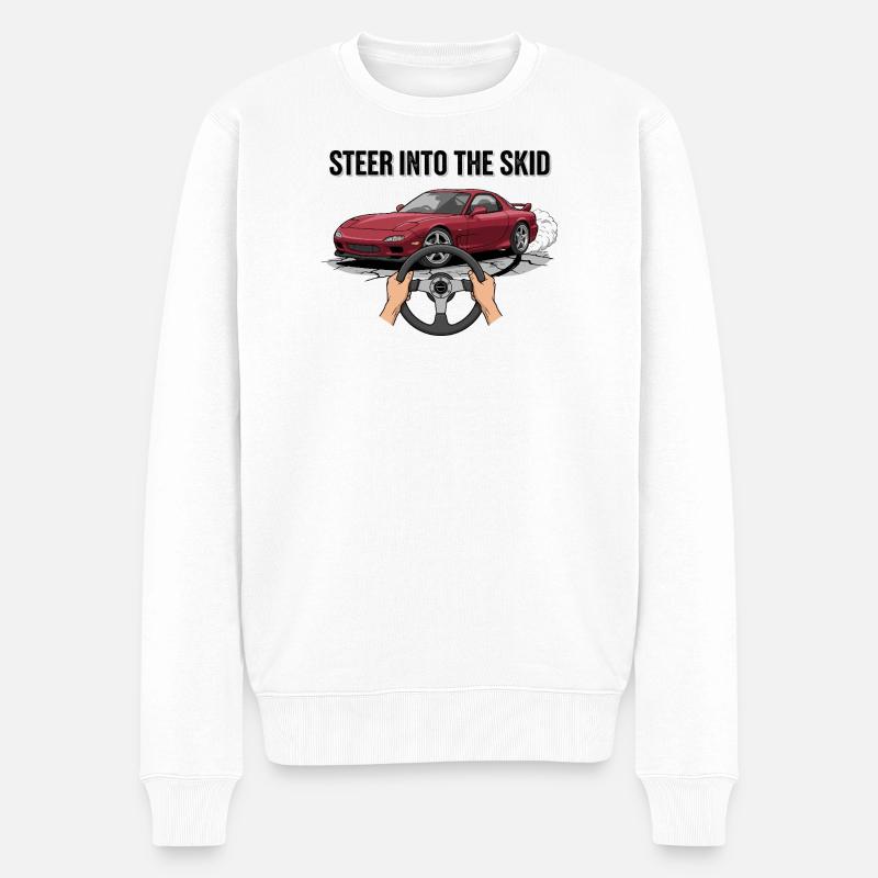 Dirigez-vous dans le patin - Pull Premium bio Homme - blanc