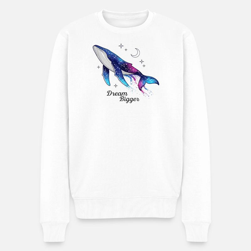 Rêve plus grande baleine - Pull Premium bio Homme - blanc